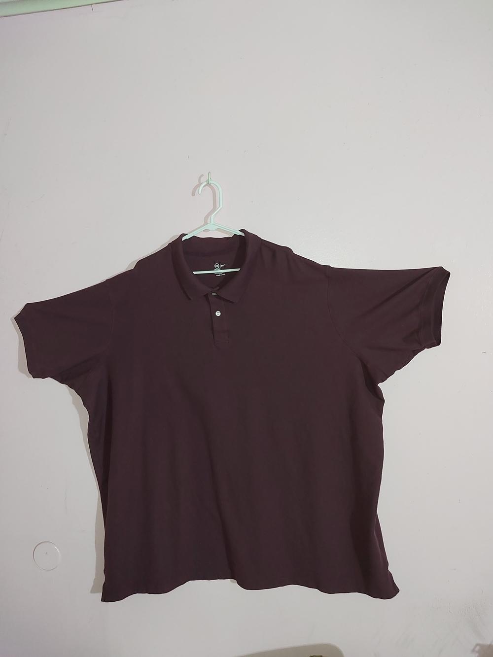 Classic Men's Polo Shirt Size 6X in Deep Burgundy